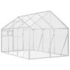 vidaXL Woliera, srebrna, 1,79x3x1,85 m, aluminium