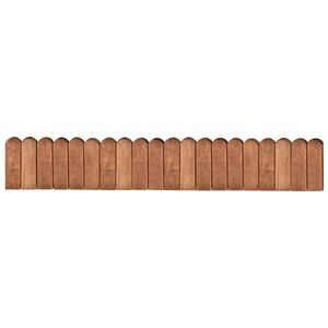 vidaXL Obrzeże ogrodowe, brązowe, 120 cm, impregnowana sosna