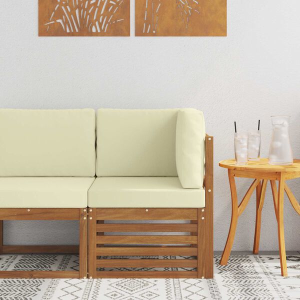 vidaXL Sofa narożna na zewnątrz Lite Drewno Akacji Naturalny