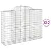 vidaXL Kosze gabionowe, 30 szt, 200x50x140/160cm, galwanizowane żelazo