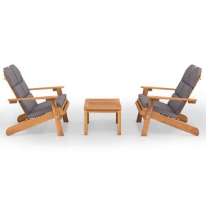 vidaXL 3-cz. zestaw wypoczynkowy do ogrodu Adirondack, drewno akacjowe