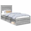 vidaXL Ramka ł&oacute;żka Inny Szary Sonoma 90 x 190 cm Lite drewno sosnowe