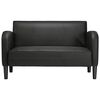 vidaXL Sofa dwuosobowa czarna 110 cm ze sk&oacute;ry ekologicznej