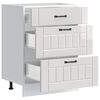 vidaXL Szafka kuchenna dolna "Lucca" w kolorze białym, połyskującym, drewno konstrukcyjne