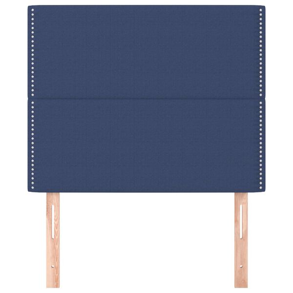 vidaXL Zagł&oacute;wek niebieski 90x5x118/128 cm tkanina