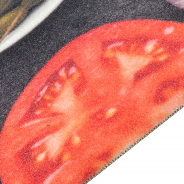 vidaXL Dywanik kuchenny, wzór w wino i przekąski, 60x300 cm, aksamit