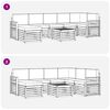 vidaXL Zestawy sof 8 pcs Naturalny i Beżowy Lite Drewno Akacji