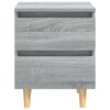 vidaXL Szafka nocna, drewniane nóżki, szary dąb sonoma, 40x35x50 cm