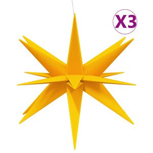 vidaXL Ozdoby świetlne z LED, 3 szt., składane, ż&oacute;łte, 100 cm