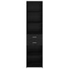 vidaXL Highboard Czarny Dąb 45 x 42,5 x 185 cm Materiał drewnopochodny