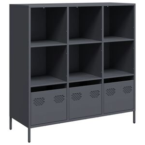vidaXL Szafka, antracytowa, 101,5x39x103,5 cm, stal