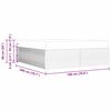 vidaXL Ramka ł&oacute;żka z materacem Kremowy 180 x 200 cm tkanina