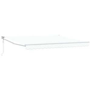 vidaXL Markiza zwijana Biały 400 &times; 300 cm Poliester i aluminium