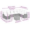 vidaXL Zestaw Sof na Ogród z poduszką 9 pcs Beżowy Polirattan