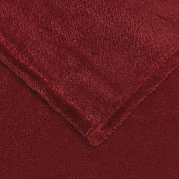 vidaXL Koc Bordeaux Czerwony 130 x 150 cm Polar