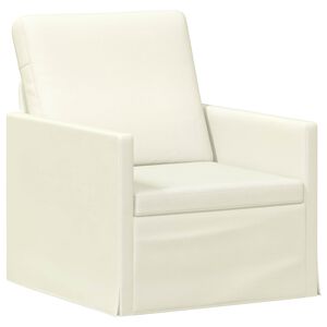 vidaXL Sofa pojedyncza kremowy 70 x 81 x 82 cm Tkanina sztruksowa