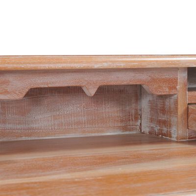 vidaXL Biurko, 90x50x98 cm, lite drewno mahoniowe