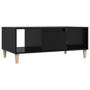 vidaXL Stolik kawowy, czarny, 90x50x36,5 cm, materiał drewnopochodny
