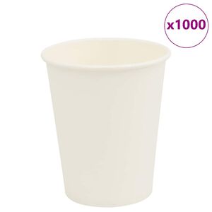 vidaXL Papierowe kubki, 1000 szt., 8oz, 200ml, biały