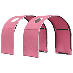 vidaXL Tunel do ł&oacute;żka 2 pcs R&oacute;żowy 211 x 52,5 x 2 cm Poliester