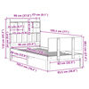 vidaXL Łóżko z regałem, bez materaca, 90x190 cm, drewno sosnowe
