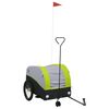vidaXL Przyczepka rowerowa, czarno-zielona, 45 kg, żelazo