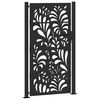 vidaXL Brama ogrodowa czarna 100x175 cm stalowa wz&oacute;r fali
