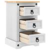 vidaXL Stolik nocny Corona Biały 35 x 32,5 x 58 cm Lite drewno sosnowe