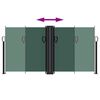 vidaXL Zwijana markiza boczna, ciemnozielona, 120x600 cm