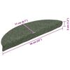 vidaXL Maty na schody samoprzylepne 15 szt. 56x17x3 cm Zielone półokrągłe
