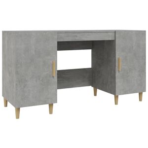 vidaXL Biurko, szarość betonu, 140x50x75 cm, materiał drewnopochodny