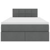 vidaXL Ł&oacute;żko z miejscem na przechowywanie i materacem Ciemnoszary