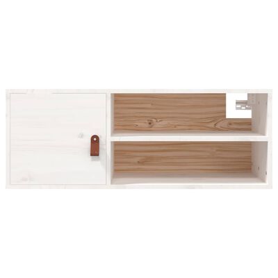 vidaXL Szafka ścienna, biała, 80x30x30 cm, lite drewno sosnowe