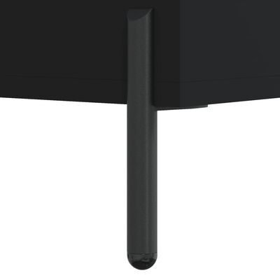 vidaXL Szafka nocna, czarna, 40x35x47,5 cm, materiał drewnopochodny