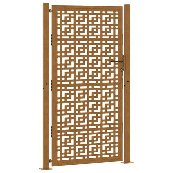 vidaXL Brama ogrodowa 100x200 cm Stal nierdzewna Krzyż wz&oacute;r