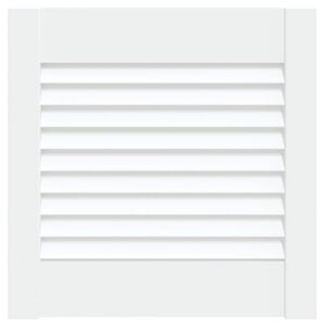 vidaXL Drzwi z żaluzjami Biały 39,5 x 39,4 cm Lite drewno sosnowe