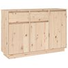 vidaXL Szafka, 110x34x75 cm, lite drewno sosnowe