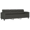 vidaXL 3-osobowa sofa, ciemnoszary, 210 cm, tapicerowana mikrofibrą