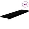 vidaXL Stopnie schodowe, 4 szt. brązowoczarne 100x25x2cm lite drewno dębowe