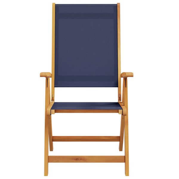 vidaXL Składane krzesła ogrodowe, 2 szt., drewno akacjowe i textilene