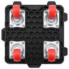 vidaXL Rolki meblowe 4 szt. z podnośnikiem czarne 13,5x13,5x4,2 cm 300 kg