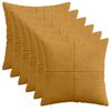 vidaXL Poszewka na poduszkę 6 pcs ALMELO ż&oacute;łty 30 x 30 cm sztruks
