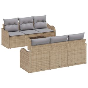 vidaXL Zestaw Sof na Ogr&oacute;d Beżowy 55 x 55 x 37 cm polirattan
