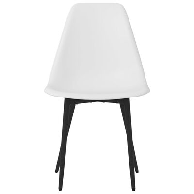 vidaXL Krzesła stołowe, 2 sztuki, białe, PP