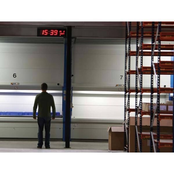 Perel Zegar ścienny LED, 83 x 23 cm, czarny