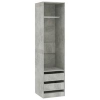 vidaXL Szafa z szufladami, betonowy szary, 50x50x200 cm
