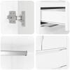 vidaXL Szafkowy z szufladą Biały Wysoki Połysk 79,5 x 49 x 156 cm
