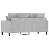 vidaXL Sofa 2-osobowa, jasnoszara, 140 cm, tapicerowana aksamitem