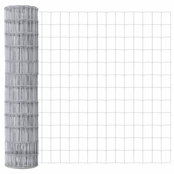 vidaXL Ogrodzenie Euro Srebrny 1.2 x 10 m