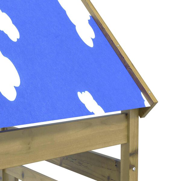 vidaXL Wieża zabaw Brązowy 52,5 x 85 x 265 cm Drewno impregnowane lite